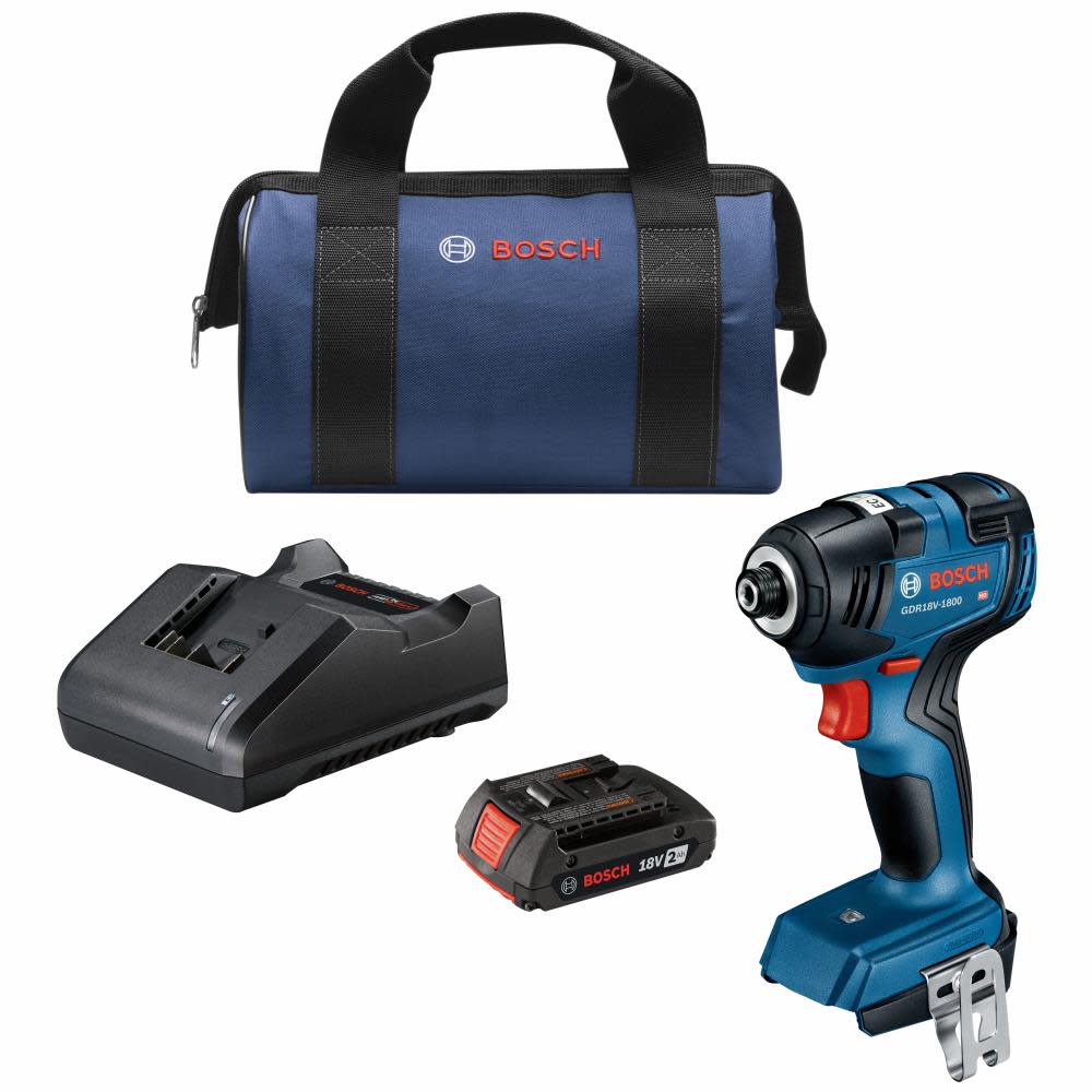 Bosch GDR18V-1800B12 18V Brushless 1/4 In. Hex Impact Driver Kit