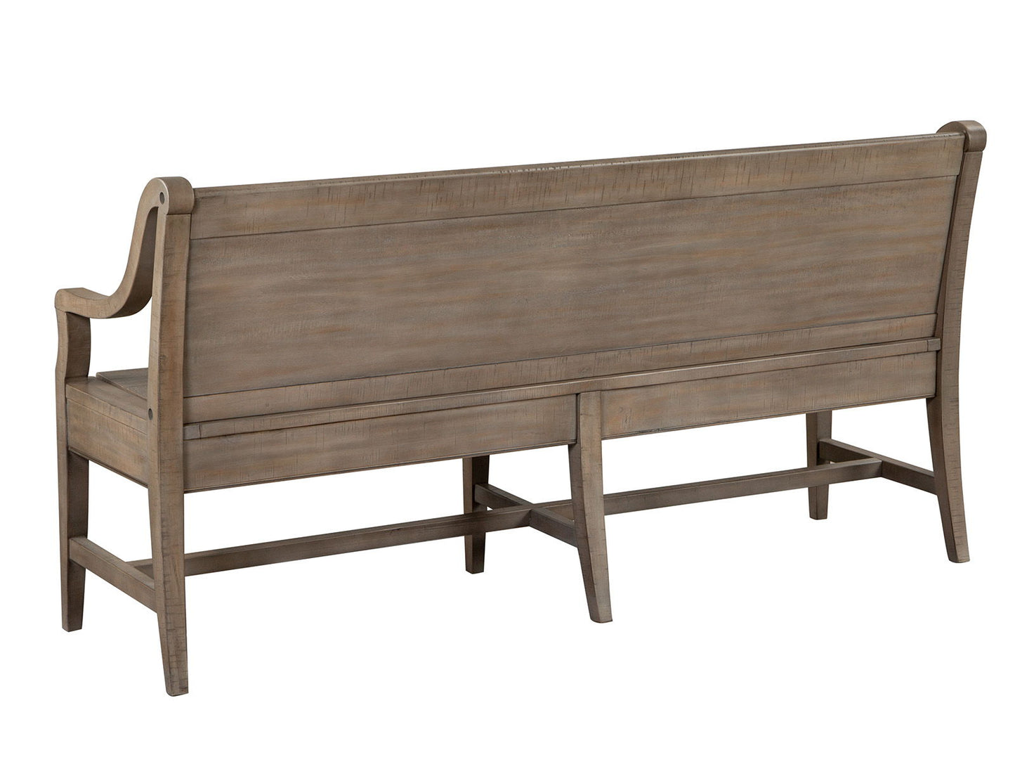 Paxton Place - Bench With Back - Dovetail Gray