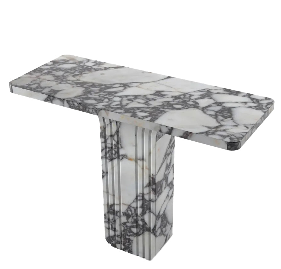 Calacatta Viola White Marble Designer Console - Polished 40x15