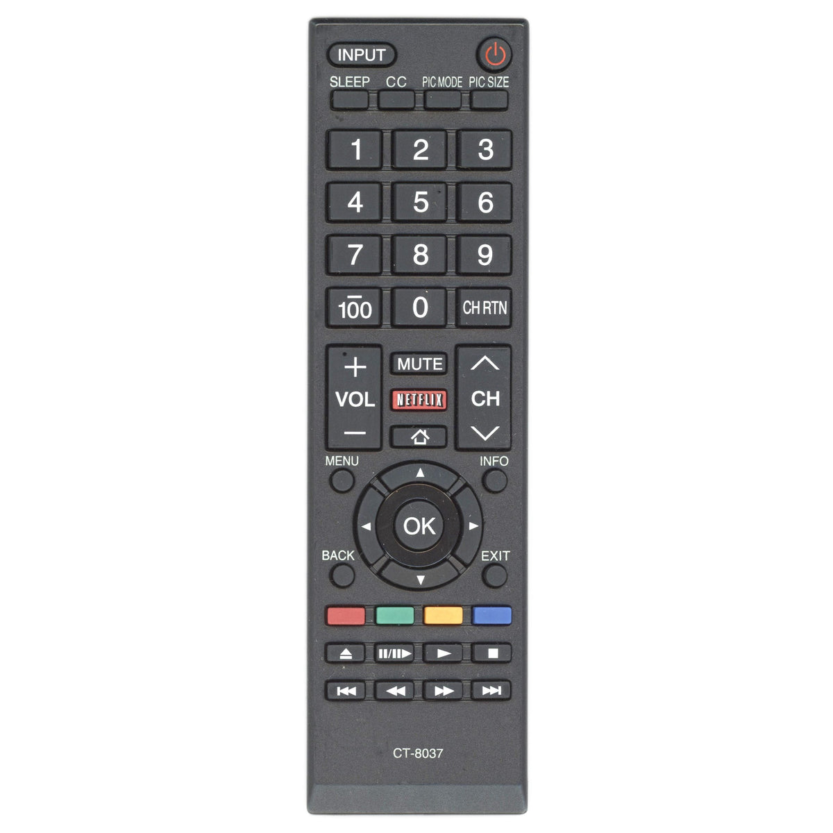 Anderic Substitute for Toshiba CT-8037 Smart TV Remote Control 75037885