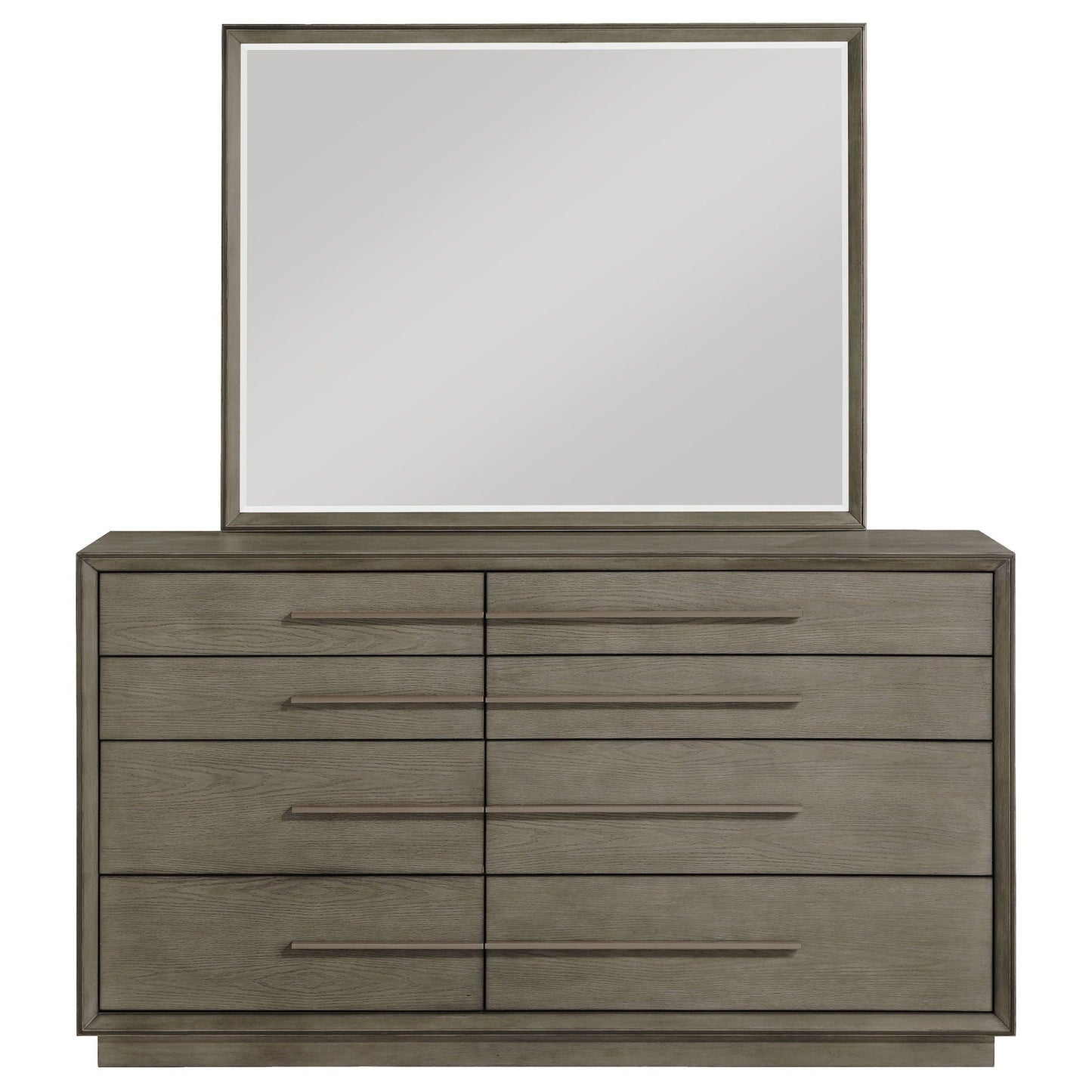 Durango 8-drawer Dresser and Mirror Taupe Oak