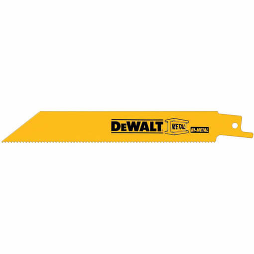 DEWALT DW4839B General Purpose Cutting 12" Straight Back 10/14 TPI Bi-Metal Reciprocating Saw Blade