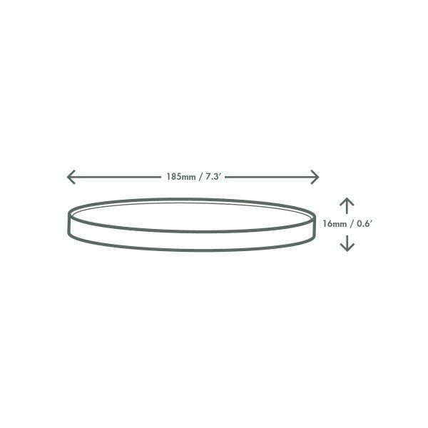 Vegware 185-Series PLA Lined Paper Lid with Vents 185mm Bon Appetit Bowl Lid Compostable (QTY 300), SKU VLID185P