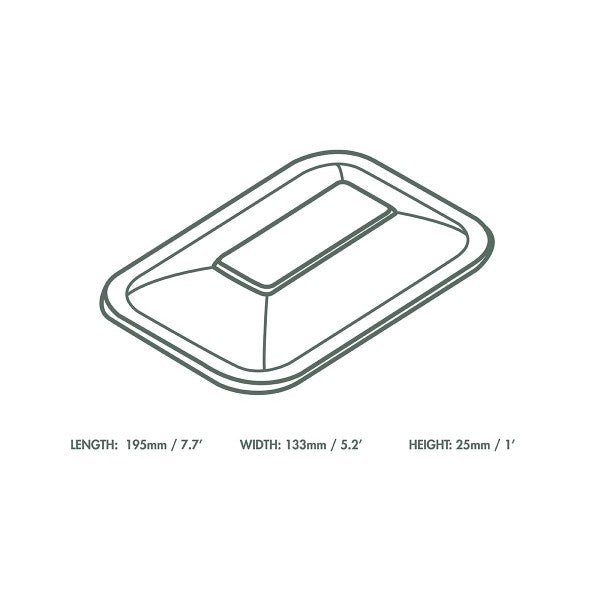 Vegware Gourmet PLA Flat Lid for V3 Bases Clear Compostable (QTY 600), SKU VW-V3GLC