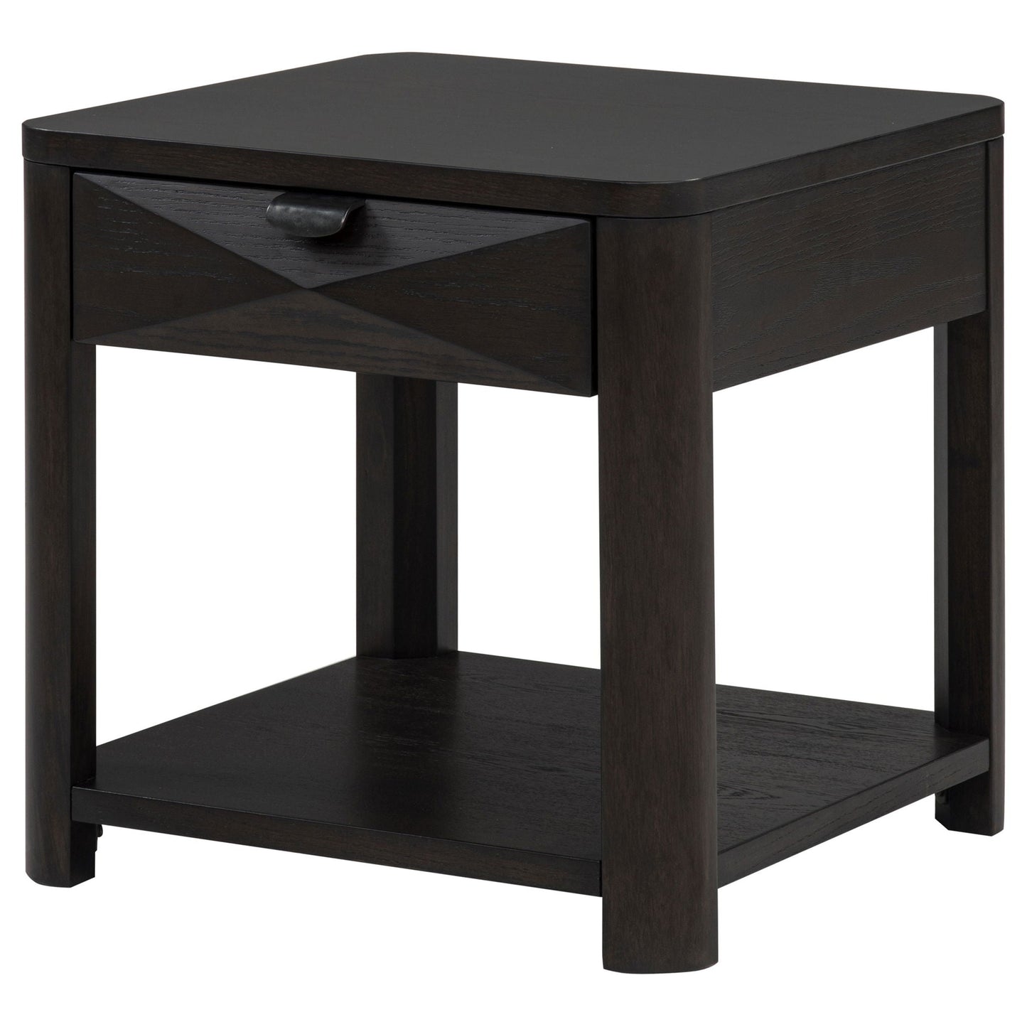 Marcelo Wood End Table with Drawer and Shelf Coffee