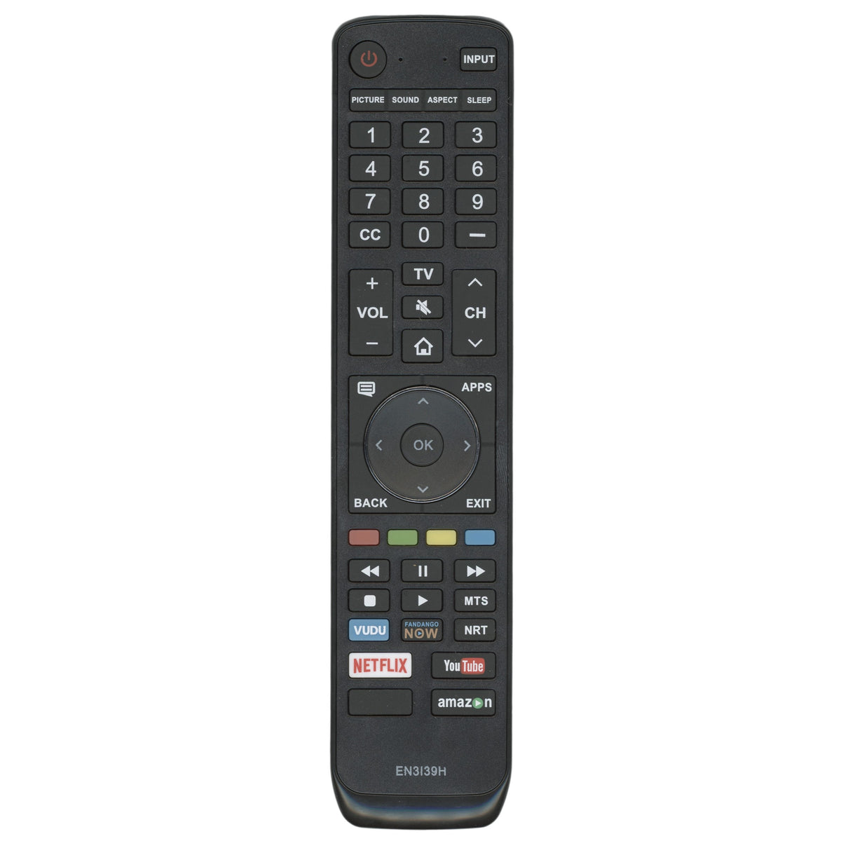 Anderic Substitute for Hisense EN3i39H Smart TV IR Remote Control