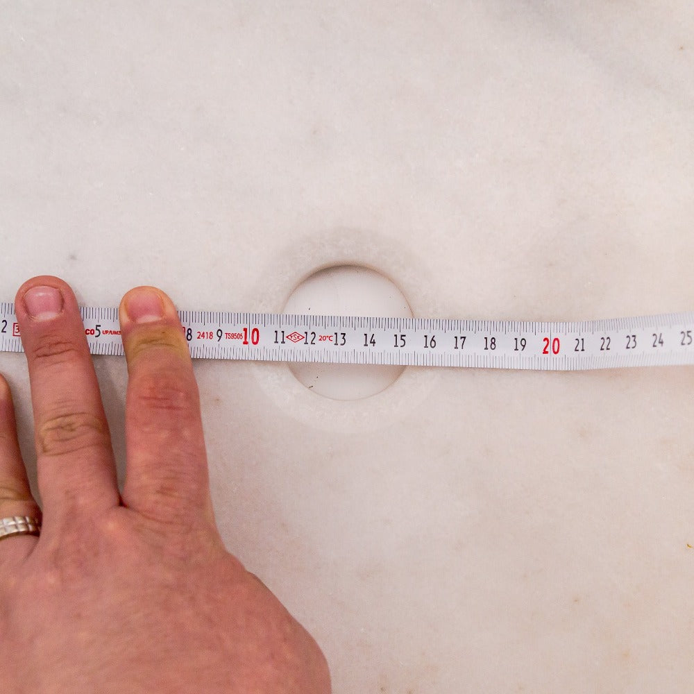 White Marble Vessel Sink Bowl - Polished 17x6 Diameter