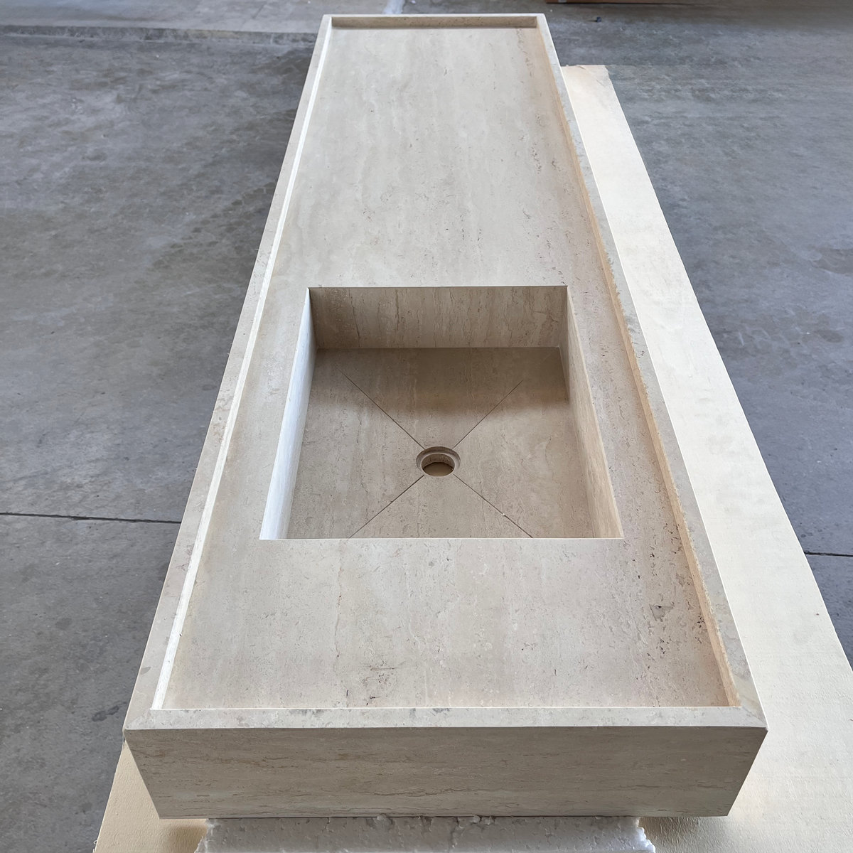 Travertine Marble Bathroom Sink - Handcrafted Statement Piece