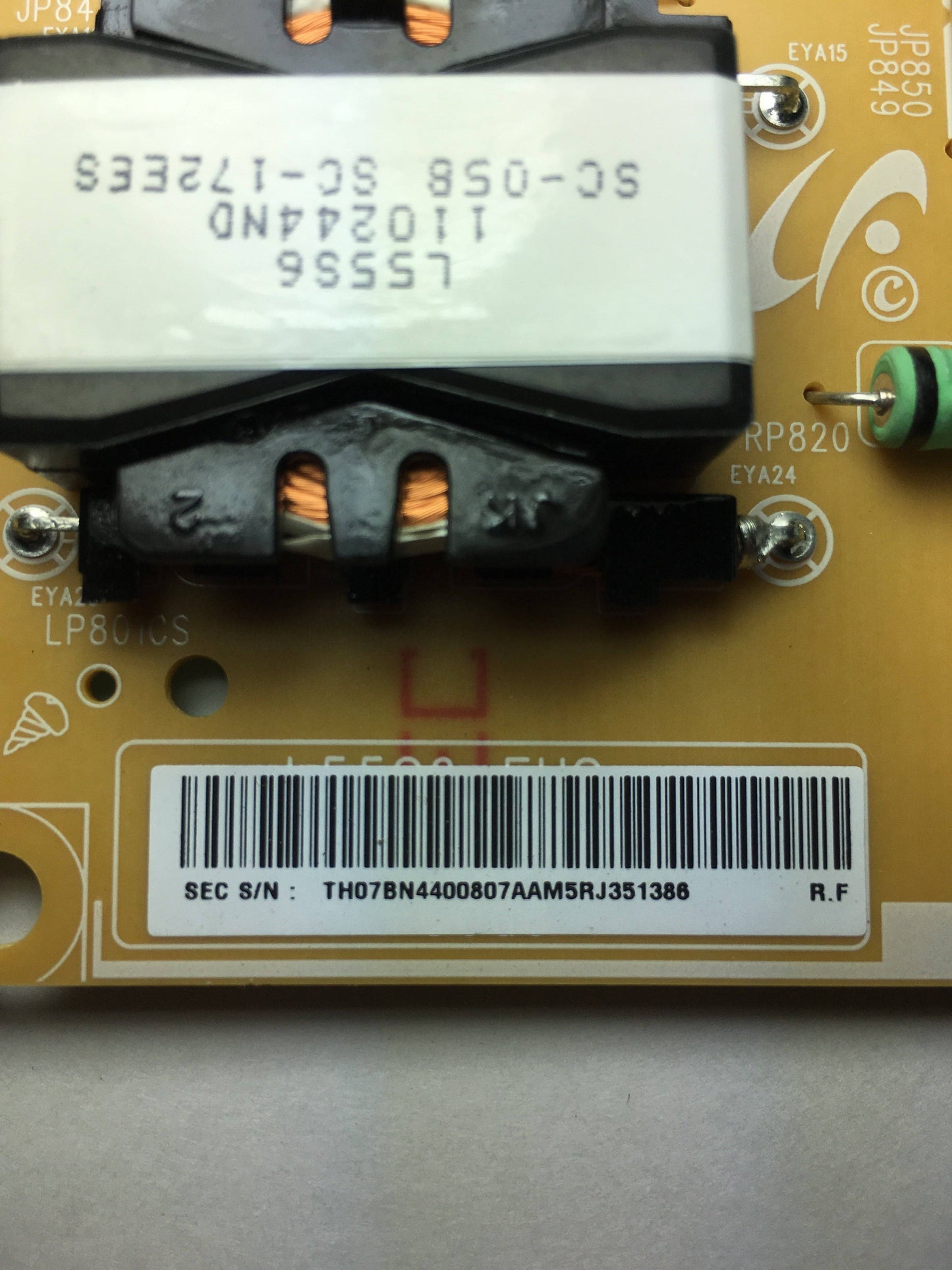 Samsung BN44-00807A Power Supply / LED Board