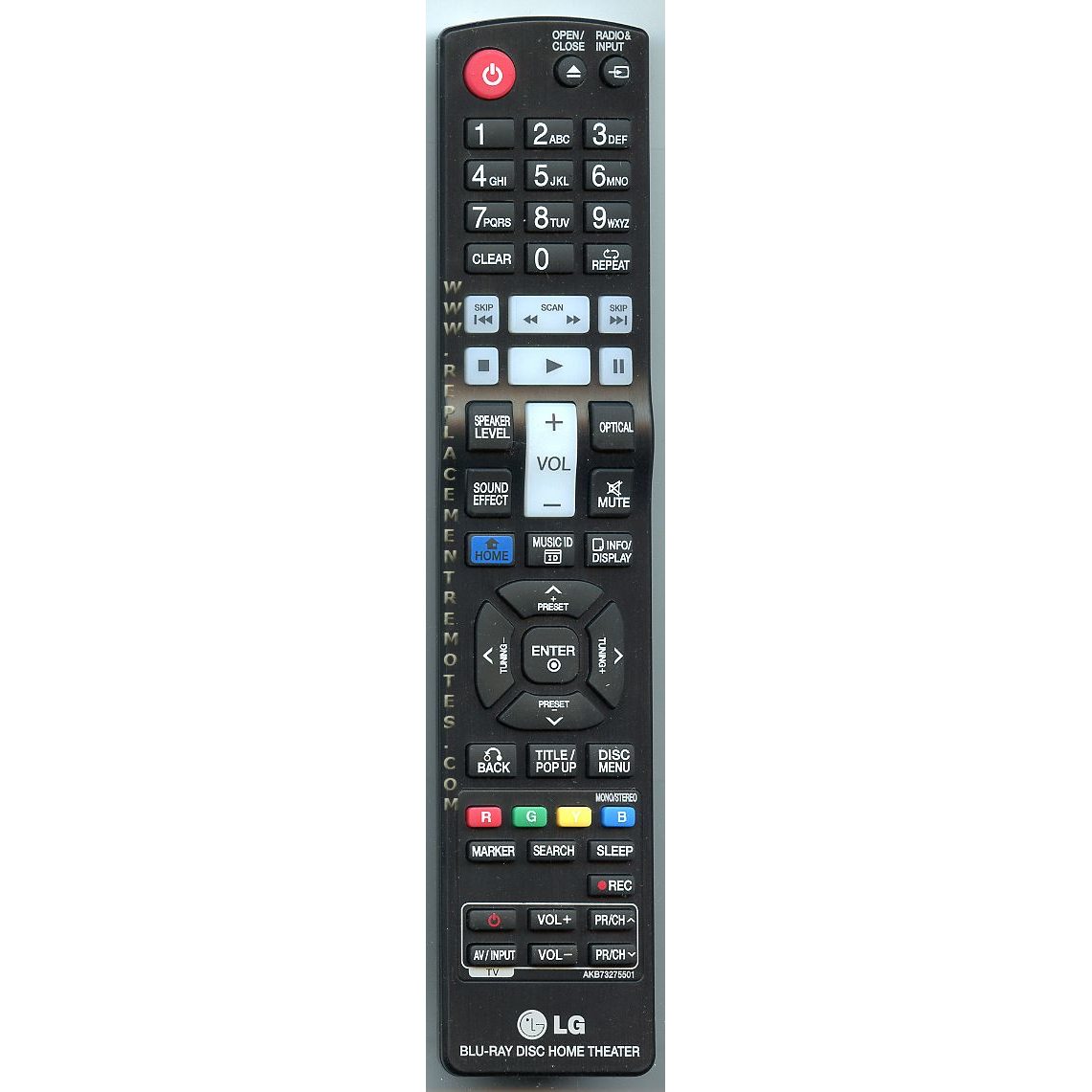 LG AKB73275501 Home Theater Remote Control