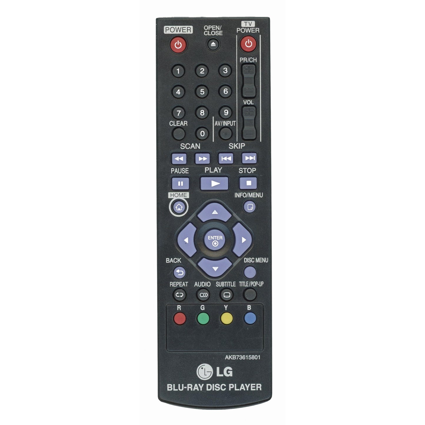LG AKB73615801 Blu-ray Remote Control