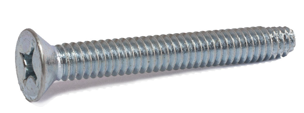 1/4-20 x 2 1/2 Phillips Flat Machine Screw Type F Zinc Plated