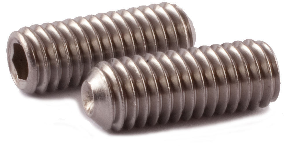 M10-1.50 x 25 Socket Set Screw Cup Point DIN 916 A2 (18-8) Stainless Steel