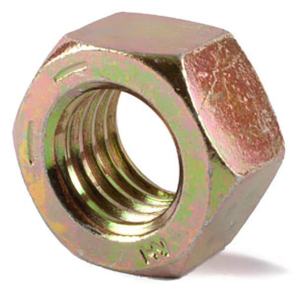 1/2-20 Grade 8 Finished Hex Nut Yellow Zinc Plated