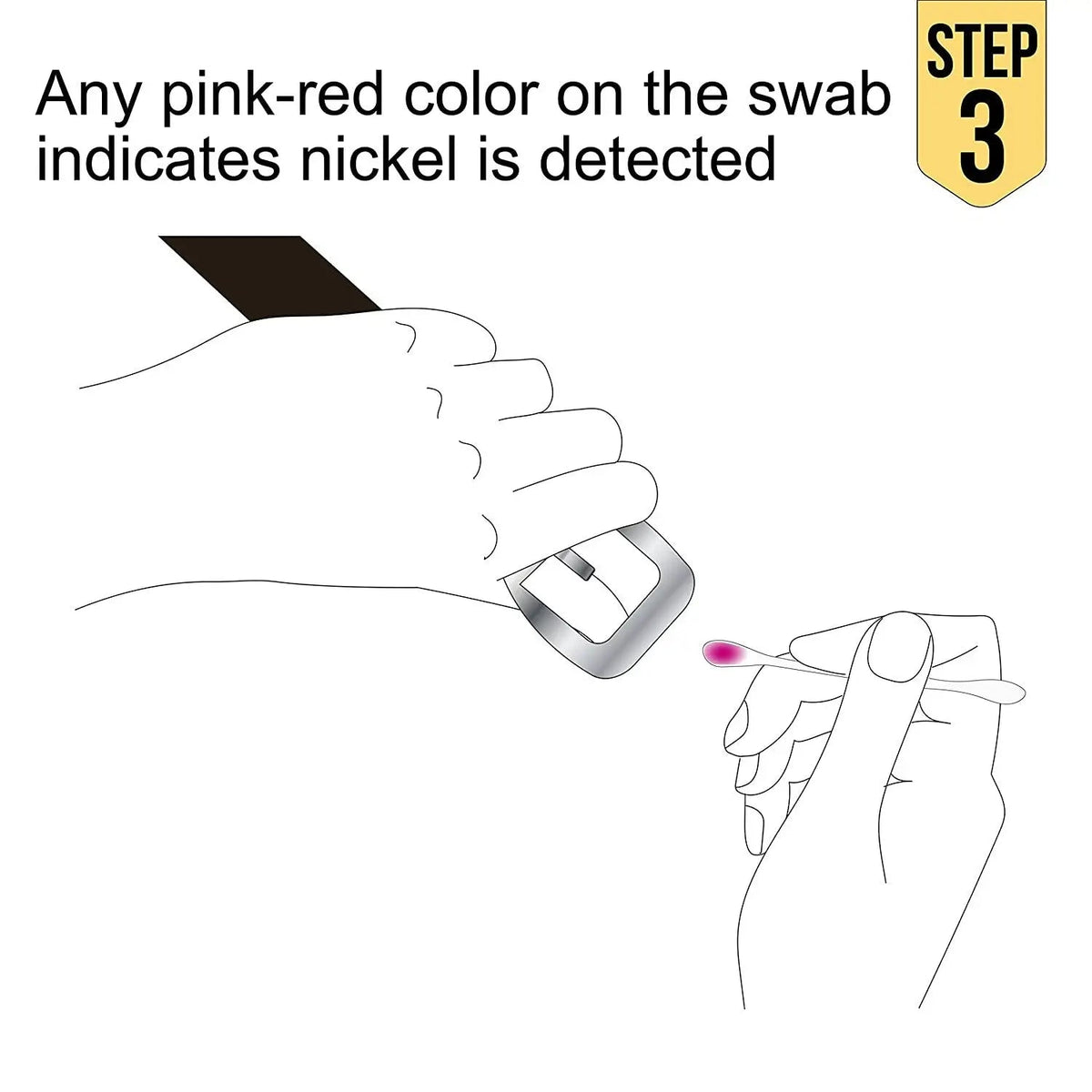 Nickel Metal Testing Solution to Detect Allergy Jewelry Gold Silver Watches Buttons Belts Buckles Dimethylglyoxime Spot Testing