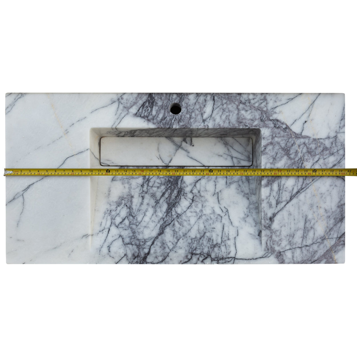 Turkish Marble Wall Mount Bathroom Sink Polished 20x40 Hidden Drain