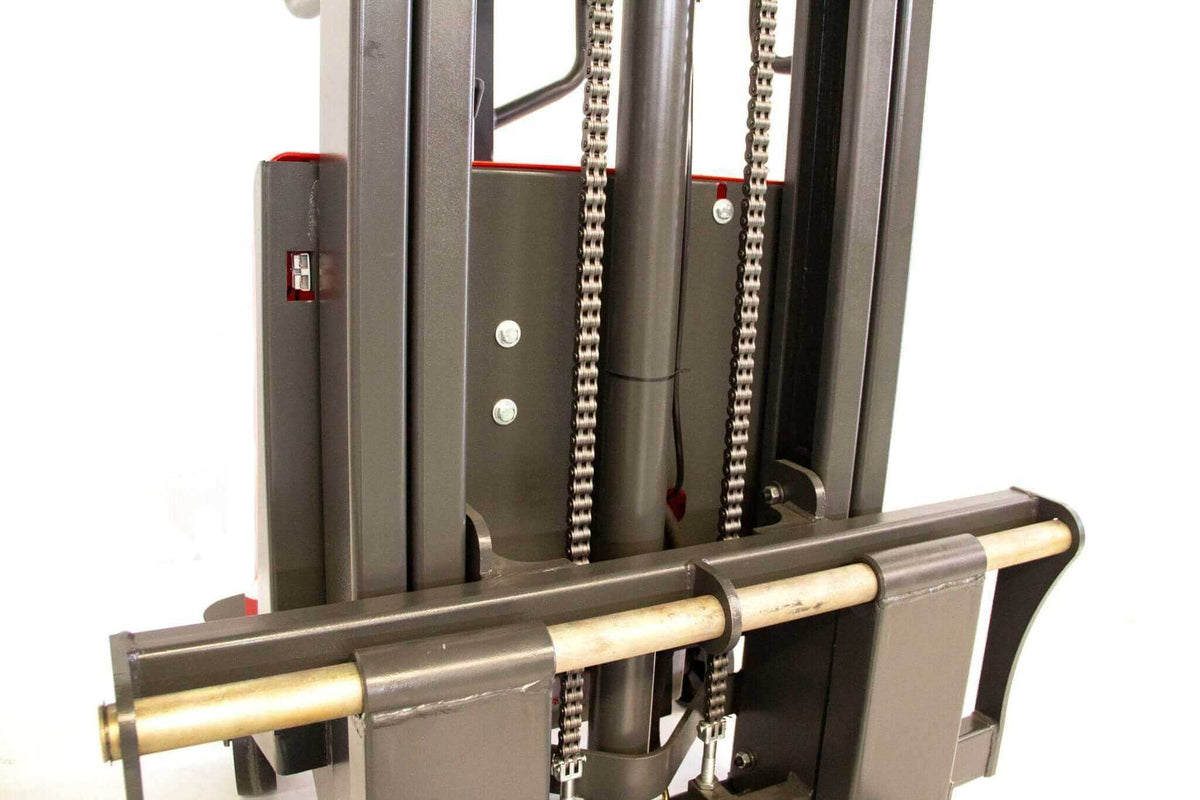 PS3300SE-2M Semi-Electric Pallet Stacker, 3300 lbs Capacity, 78" Lifting Height with Fixed Straddle Legs