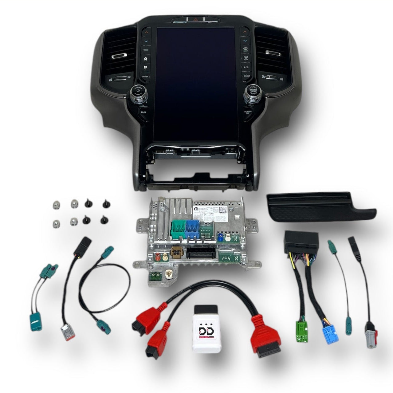 2019–2024 Ram 2500/3500 Uconnect 5 12-Inch Screen Upgrade Kit UBQ – Wireless Apple CarPlay & Android Auto