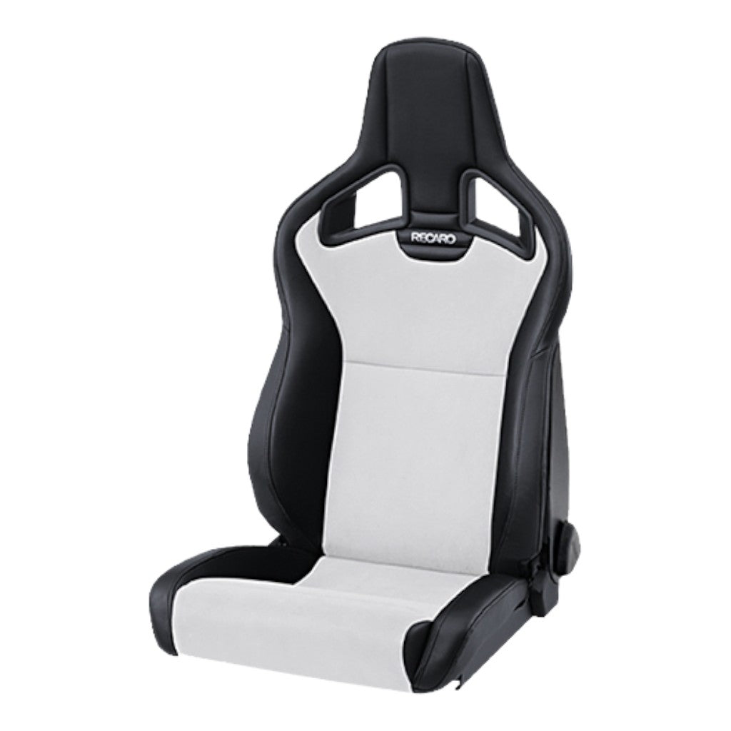 RECARO 415.10.2588 Right Heated Sport Seat Cross Sportster CS SAB, Artificial Leather Black / Dinamica Silver