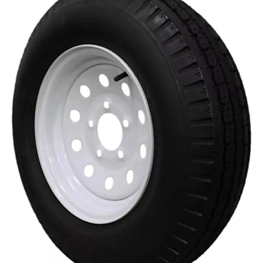 Antego ST185/80D13 Bias Trailer Tire & White Modular Wheel Assemblies, 6 Ply, 2-Pack