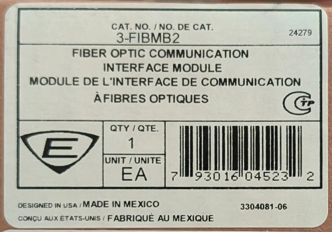 Edwards 3-FIBMB2 Fibre Optic Communications Interface Module