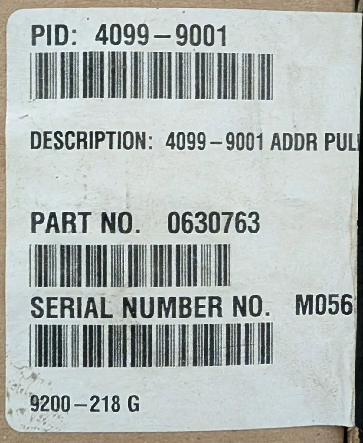 Simplex Tyco 4099-9001 Pull Station