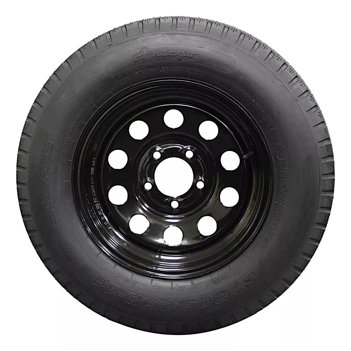 (Set of 4) Antego Tire and Wheel 205/75D14 Highway Terrain Assembly – Optimized for High Load Performance, 14.0-Inch Rim, Load 100.0, Speed M | A140554010096206ST20575D14-B4
