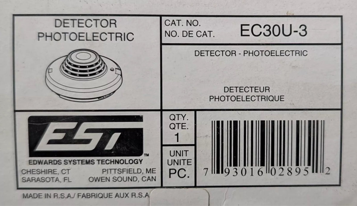 Edwards EST EC30U-3 Smoke Detector