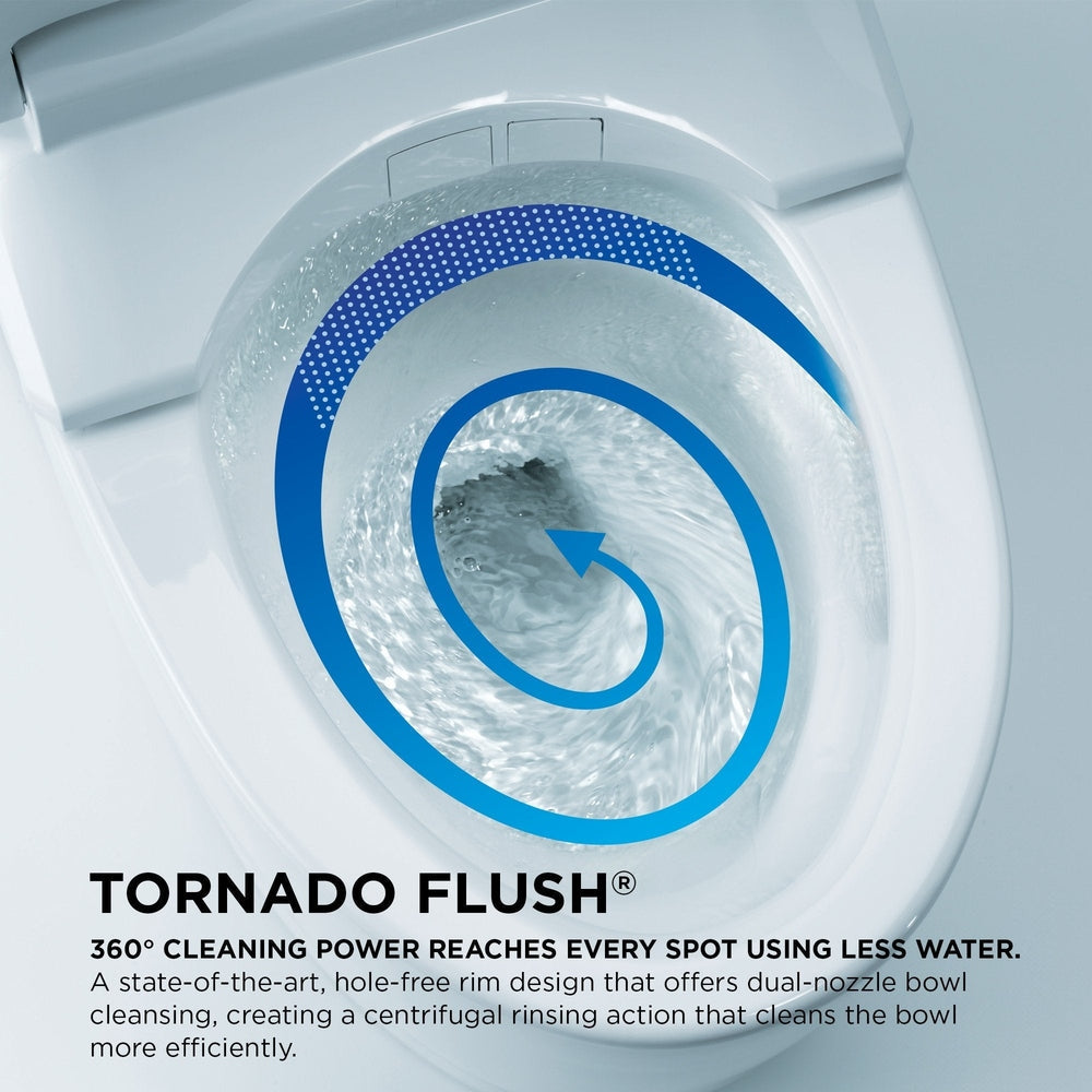 TOTO Promenade II Two-Piece Elongated 1.28 GPF Toilet, Cotton White, CST404CEFG#01