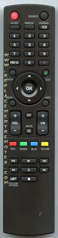 Sylvania NH210UD TV Remote Control