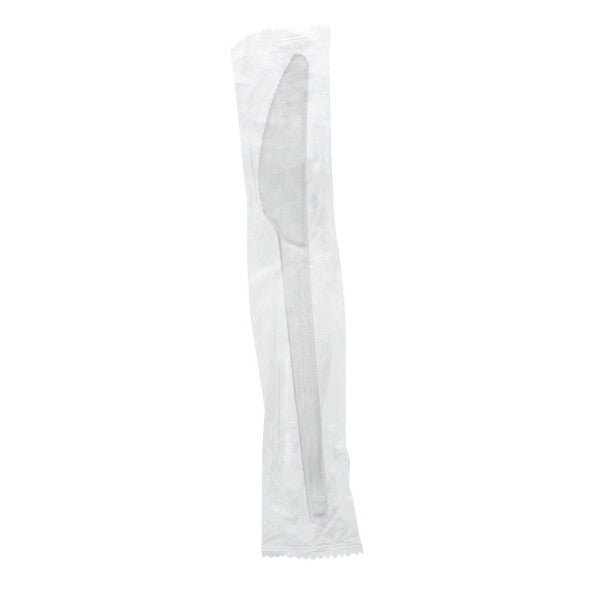 Vegware 6.5in Wrapped CPLA Compostable Knife White (QTY 1000), SKU VW-KN6.5W