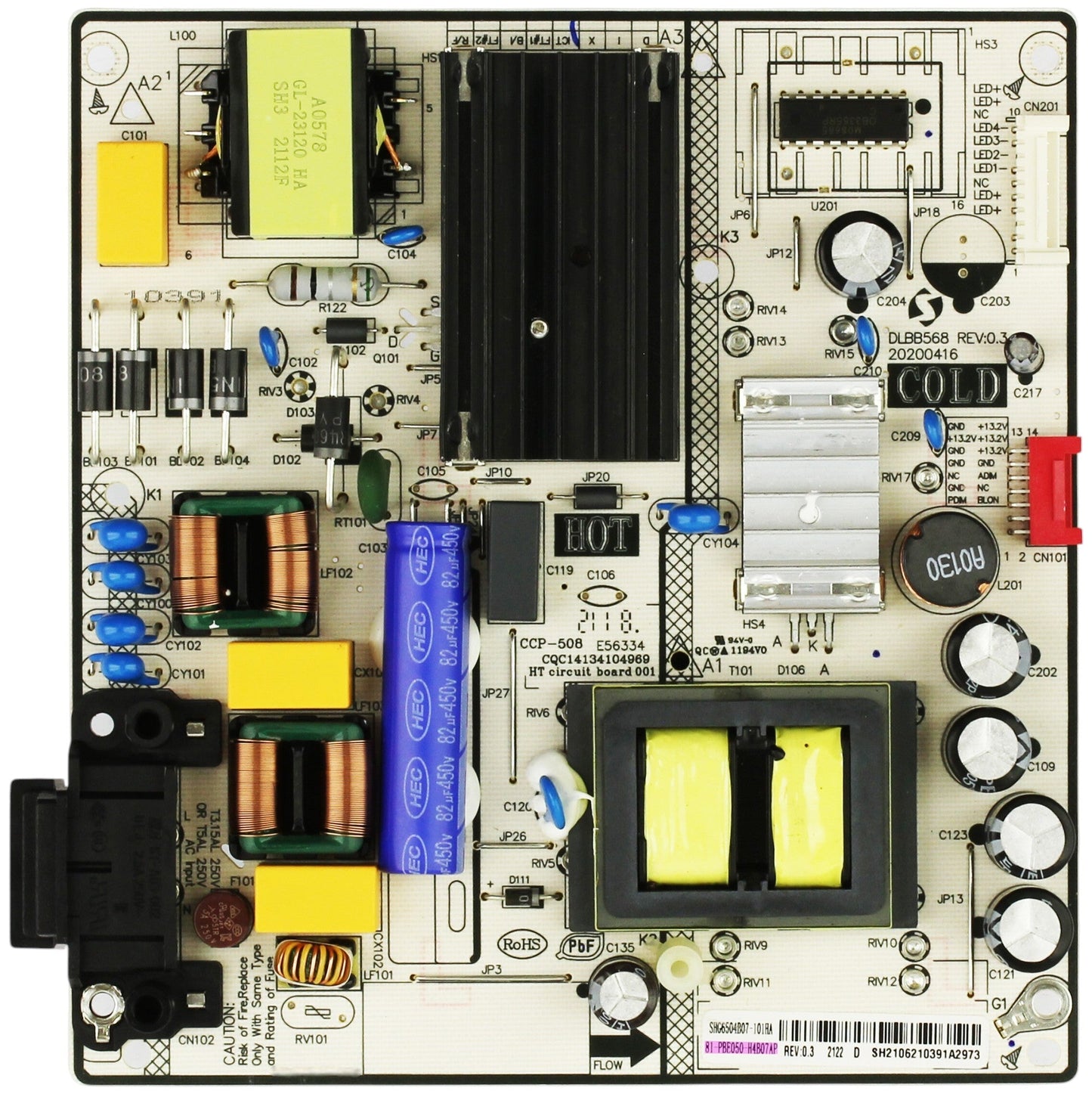 81-PBE050-H4B07AP LG Power Supply, SHG6504B07-101HA, E56334, 50UP7000PUA