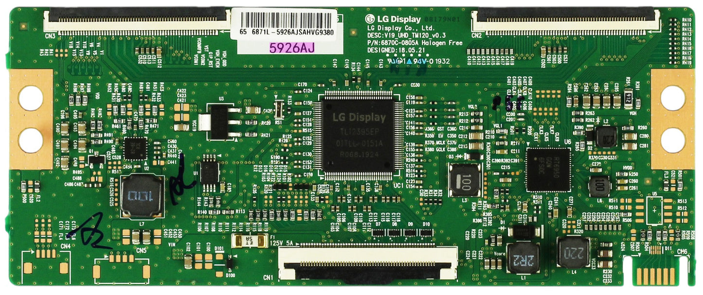 6871L-5926A Philips T-Con Board, 6870C-0805A, 55PFL5602/F7