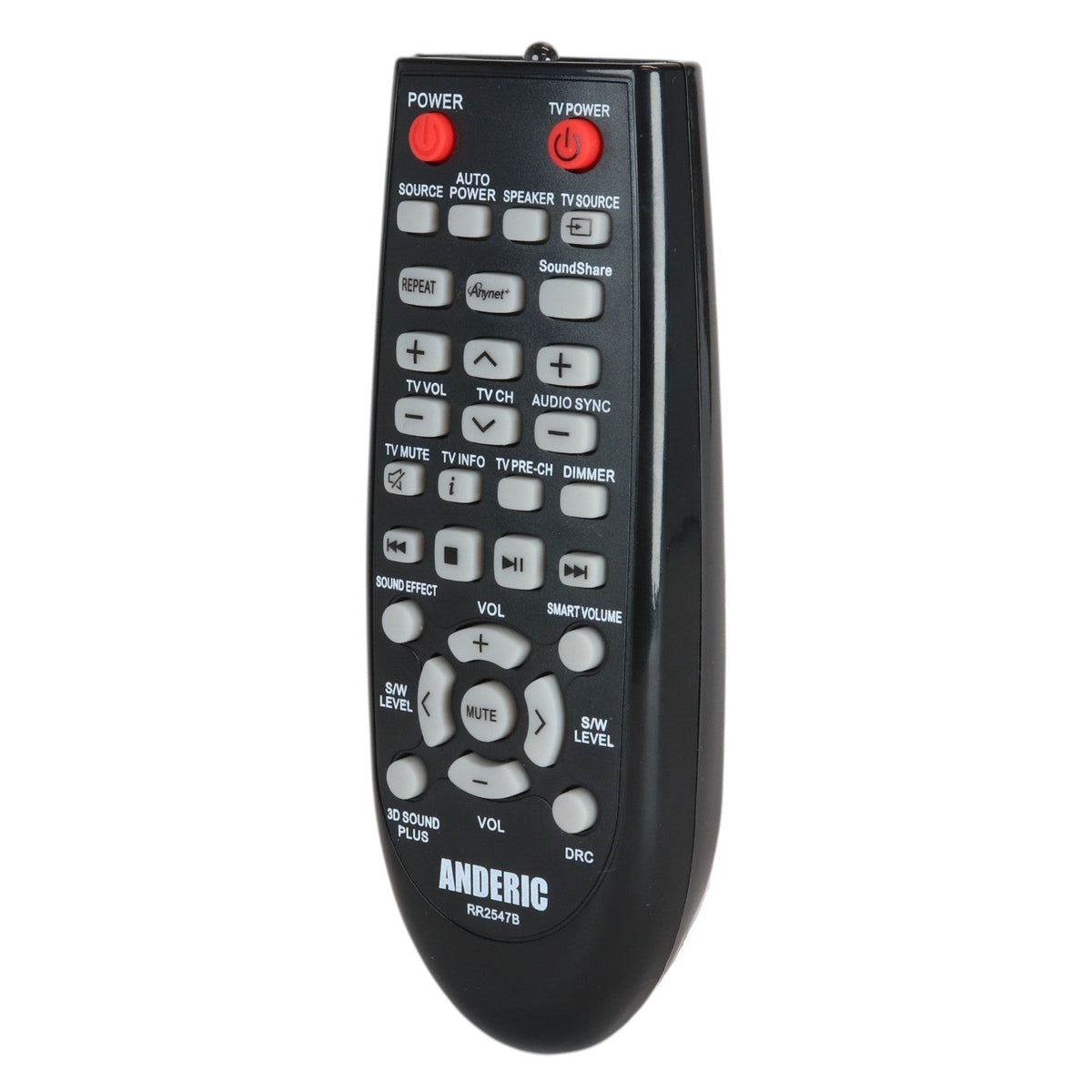 Anderic Substitute For Samsung AH59-02547A Home Theater Remote Control - AH5902547A [RR2547B]