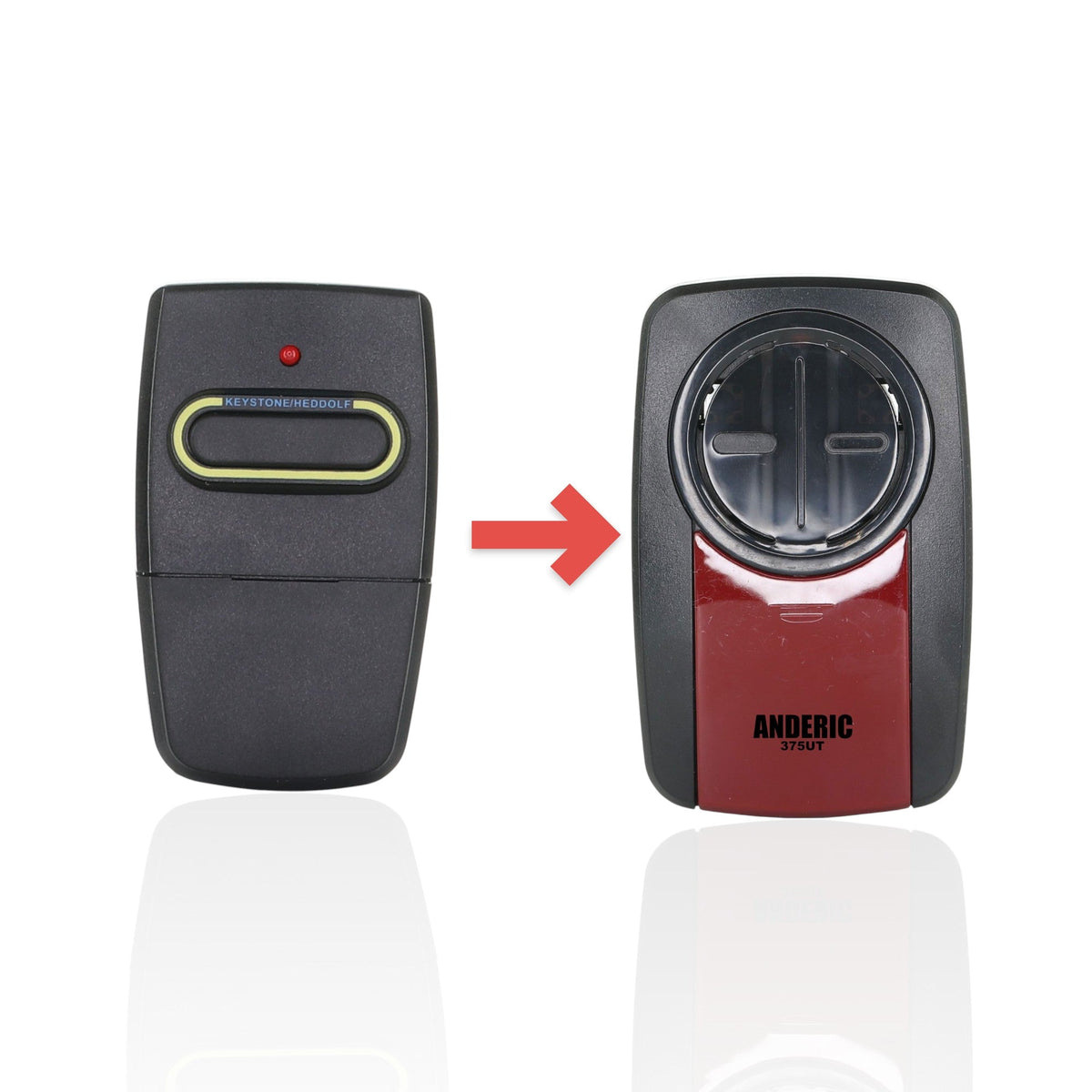 Anderic Substitute for Heddolf 0220360 360Mhz Garage Door Opener Remote Control [375UT-2button]