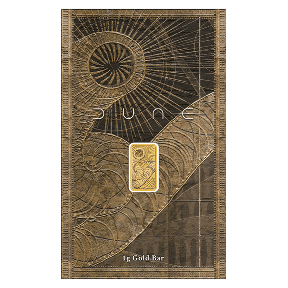 2026 Perth Mint Dune 1g Gold Bar in Card
