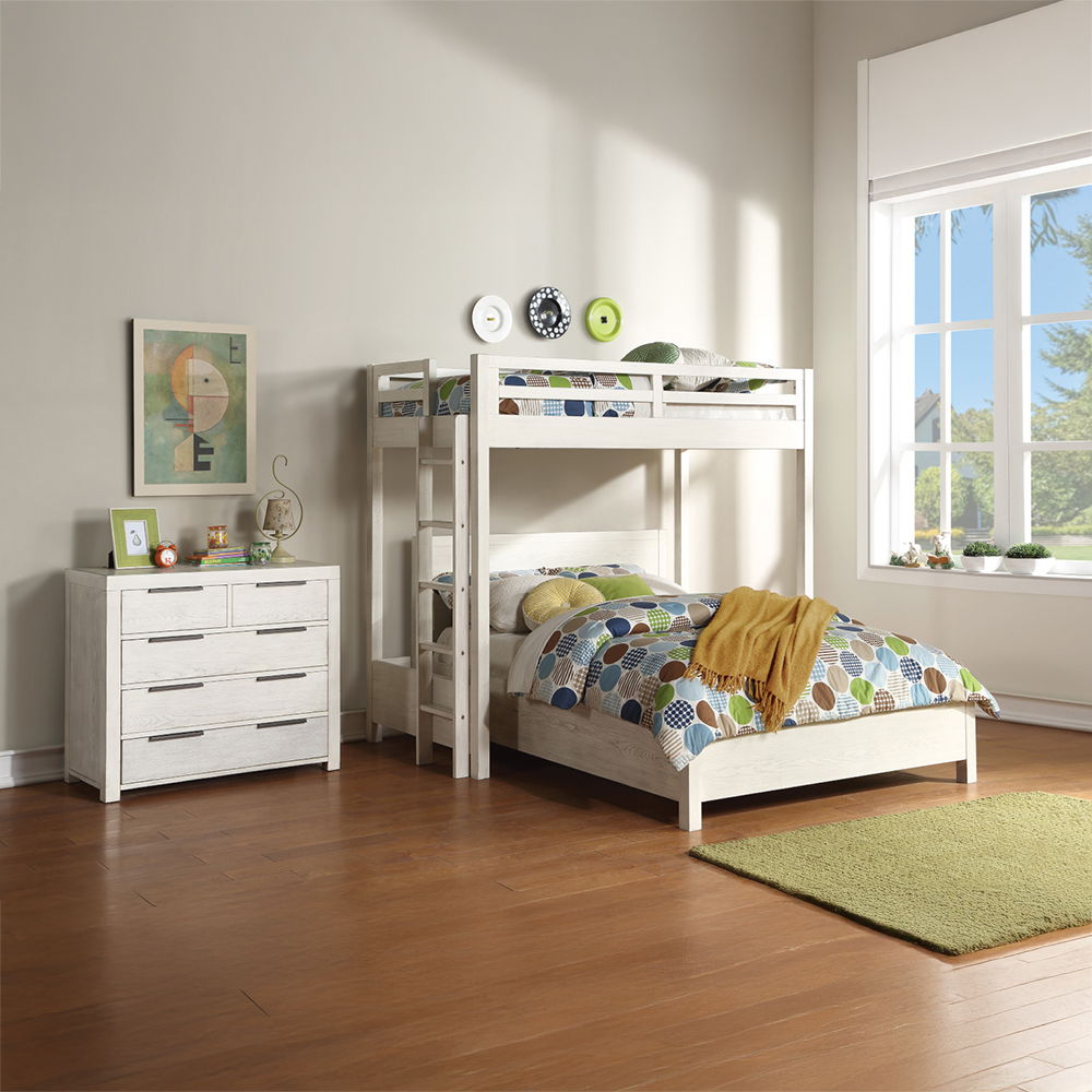 Celerina - Queen Bed - Weathered White
