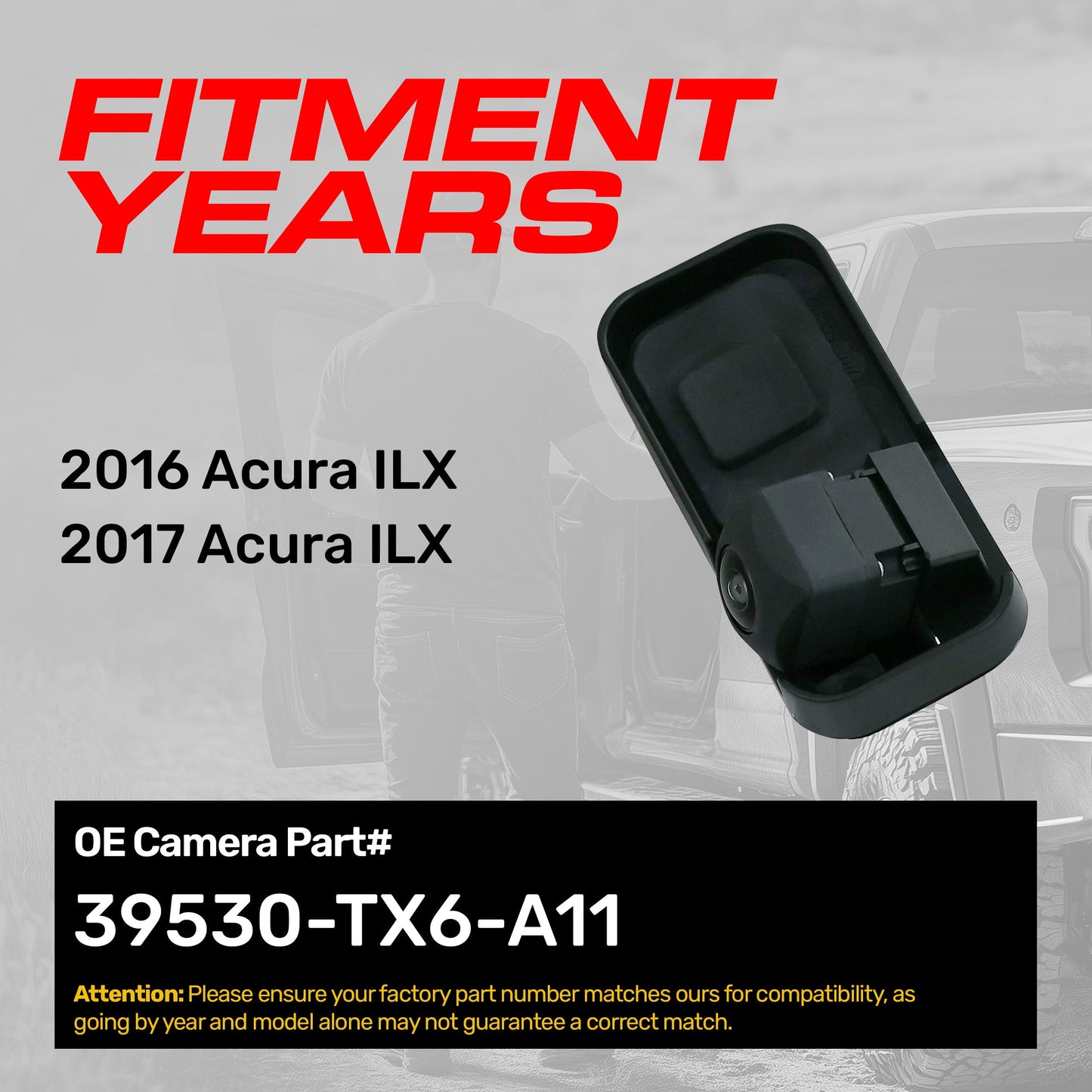 Acura ILX (2016-2017) OEM Replacement Backup Camera OE Part # 39530-TX6-A11