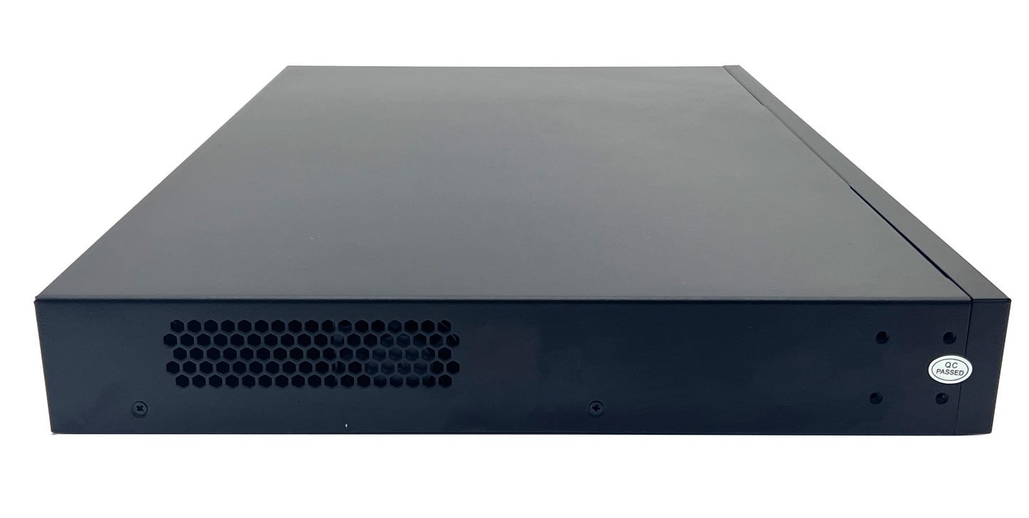 Silarius SIL-B24M3POE1G400 24 Ports 10/100/1000Mbps Gigabit Layer 3 Managed PoE+ switch with 4 Ports 10G SFP+ Uplink, 1 Console, 6KV surge protection, 400W, rack mount installation