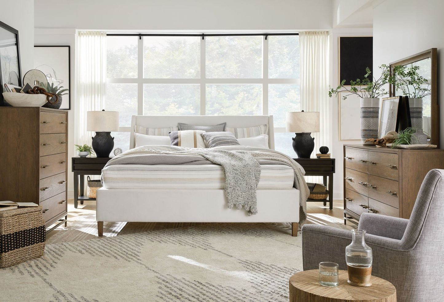 Lindon - Dark Open Nightstand - Coffee Bean