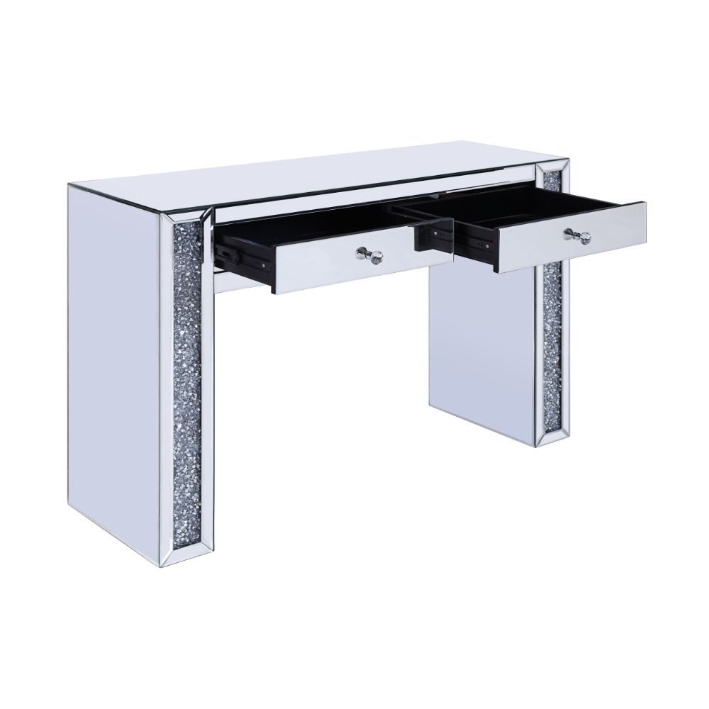 Noralie - Vanity Desk - Faux Diamonds & Mirrored