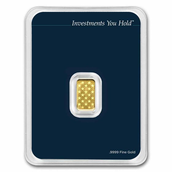 1/2 Gram Gold Bar .9999 Fine APMEX TEP 0.0161 Oz