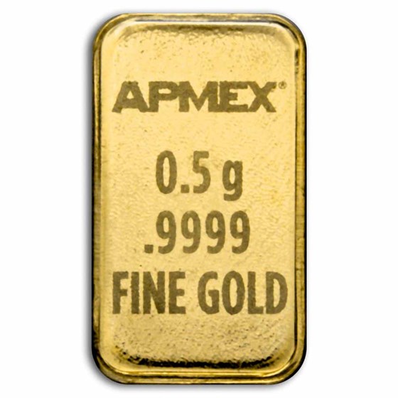1/2 Gram Gold Bar .9999 Fine APMEX TEP 0.0161 Oz