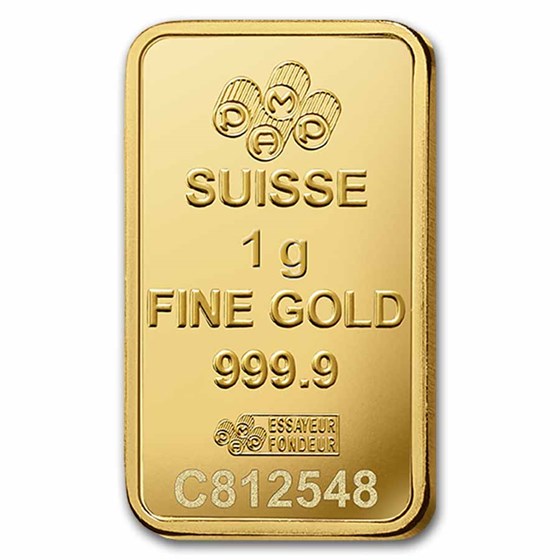 1 Gram Gold Bar PAMP Lady Fortuna VERISCAN .9999 Fine In Assay