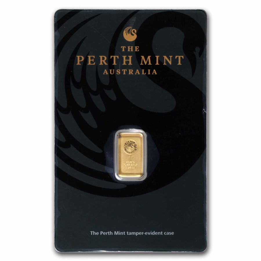 1 Gram Gold Bar 999 Fine Investment Grade Bullion 0.032 Oz