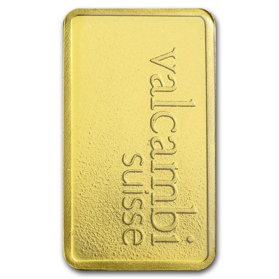 1 Gram Gold Bar Valcambi .9999 Fine In Assay