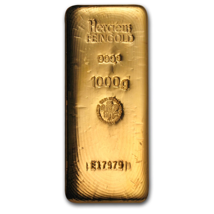 1 Kilo Gold Bar .9999 Fine Argor-Heraeus Cast 32.15 Oz