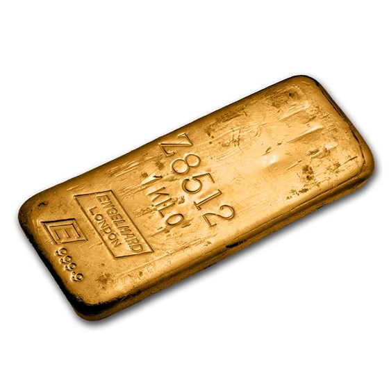 1 Kilo Gold Bar Engelhard-London .9999 Fine 32.15 Oz