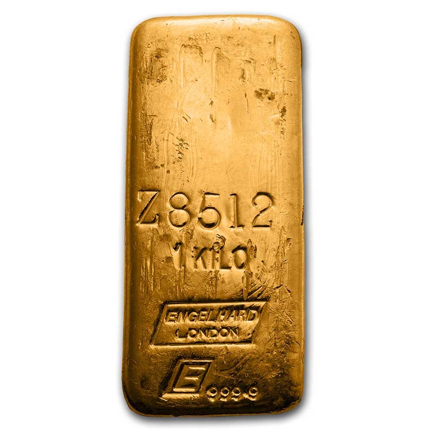 1 Kilo Gold Bar Engelhard-London .9999 Fine 32.15 Oz