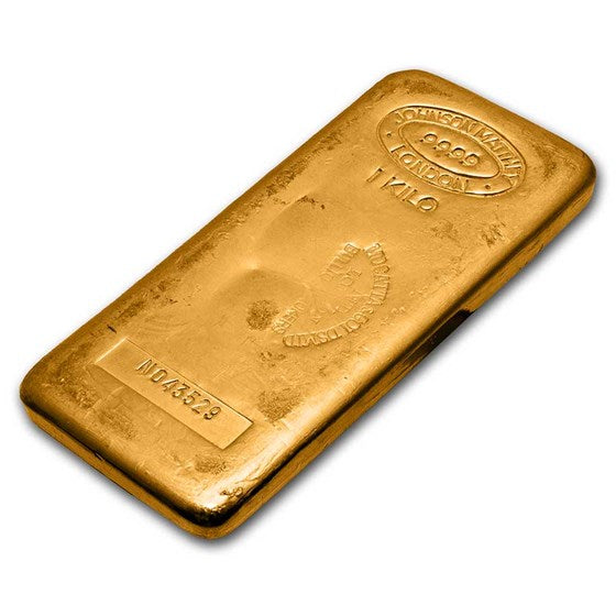 1 Kilo Gold Bar Johnson Matthey-London Mocatta & Goldsmid .999 Fine 32.15 Oz
